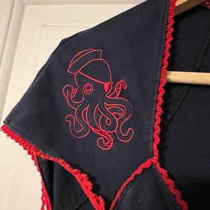 Pinup Couture Luscious navy retro octopus pirate dress size M